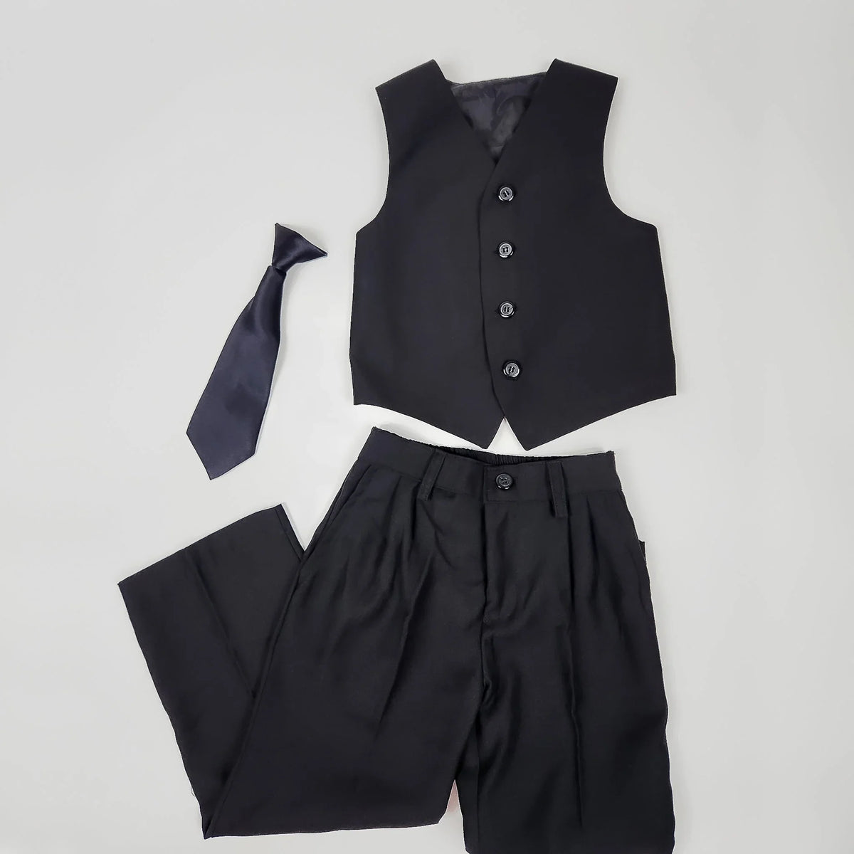Aiden Four Piece Vest Set (Black/White) - APAMAH