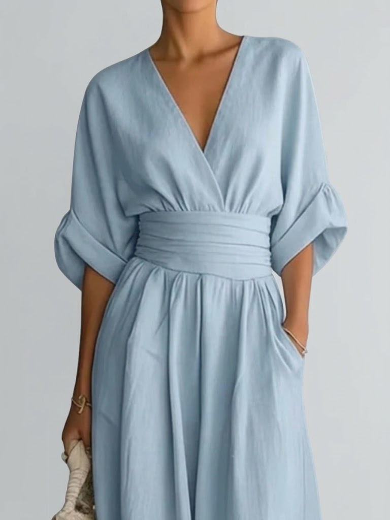 Full Size Half Sleeve Wide Leg Jumpsuit Plus Size