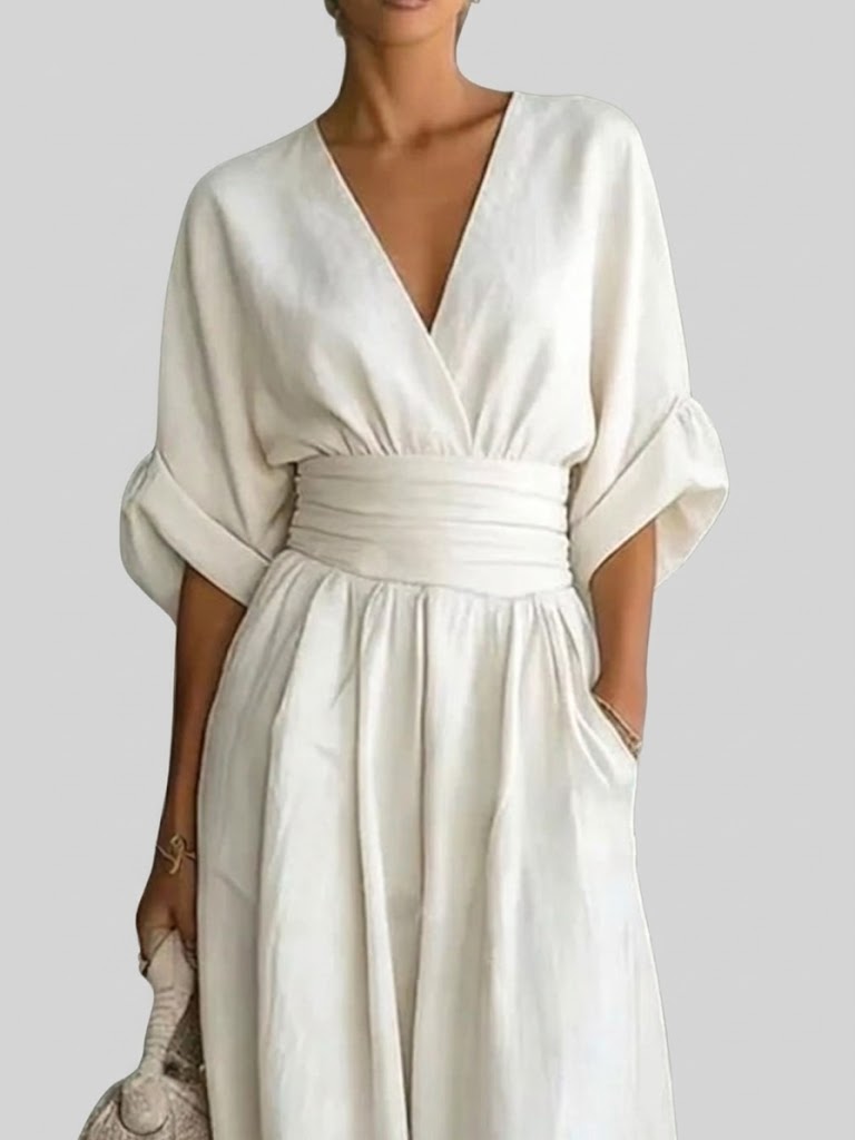Full Size Half Sleeve Wide Leg Jumpsuit Plus Size